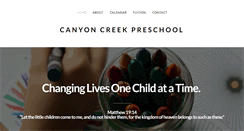 Desktop Screenshot of canyoncreekpreschool.com